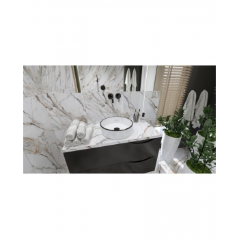 Umywalka nablatowa 37cm - Lavita Merida Black Line
